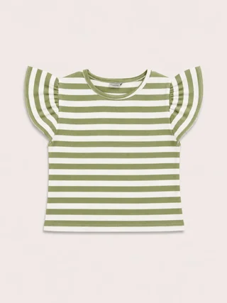 Remera Manga Corta Rayada Volados Kids - Vista 4