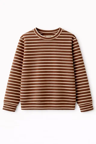 Buzo teen de coconut rayado clasico con cuello redondo - Vista 5