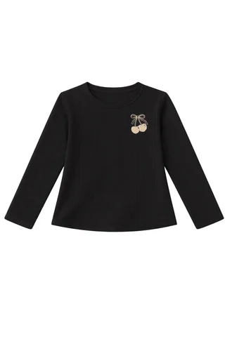 Remera manga larga de nena de morley gamuzado con bordado  - Vista 5