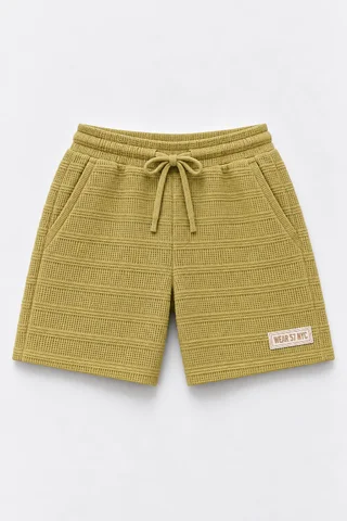 Bermuda Waffle Aplique Kids - Vista 5