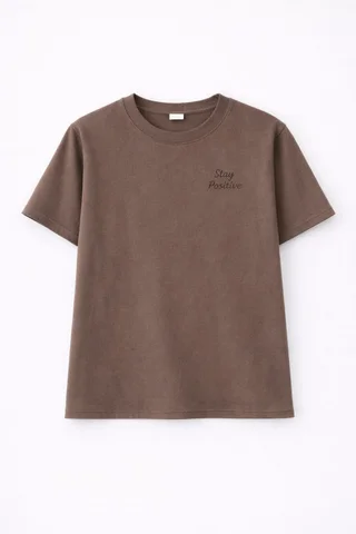 Remera de teen varon manga corta lisa con bordado  al tono - Vista 4