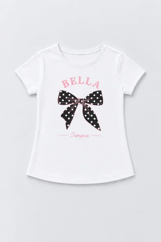 Remera Manga Corta Moño Lunares Kids - Vista 3