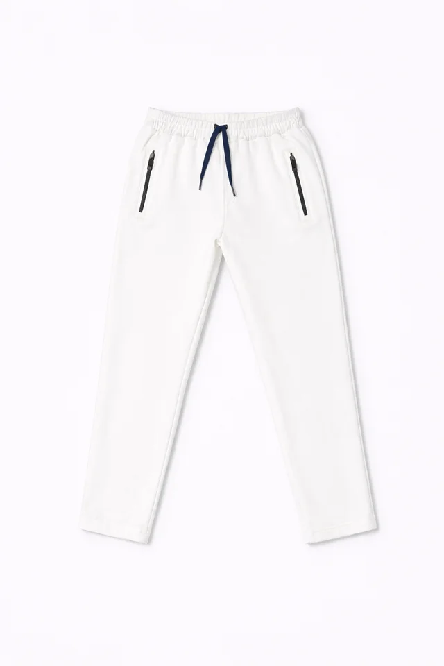 Pantalón de niño rustico liso recto con cierres con tirantes