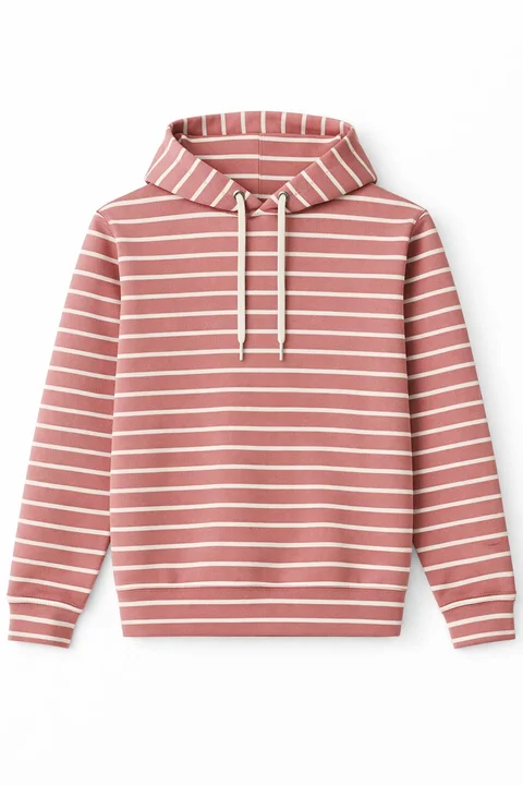 Buzo Teen de coconut rayado con capucha ajustable 