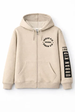 Campera de friza teen con estampa en frente y manga - Vista 3