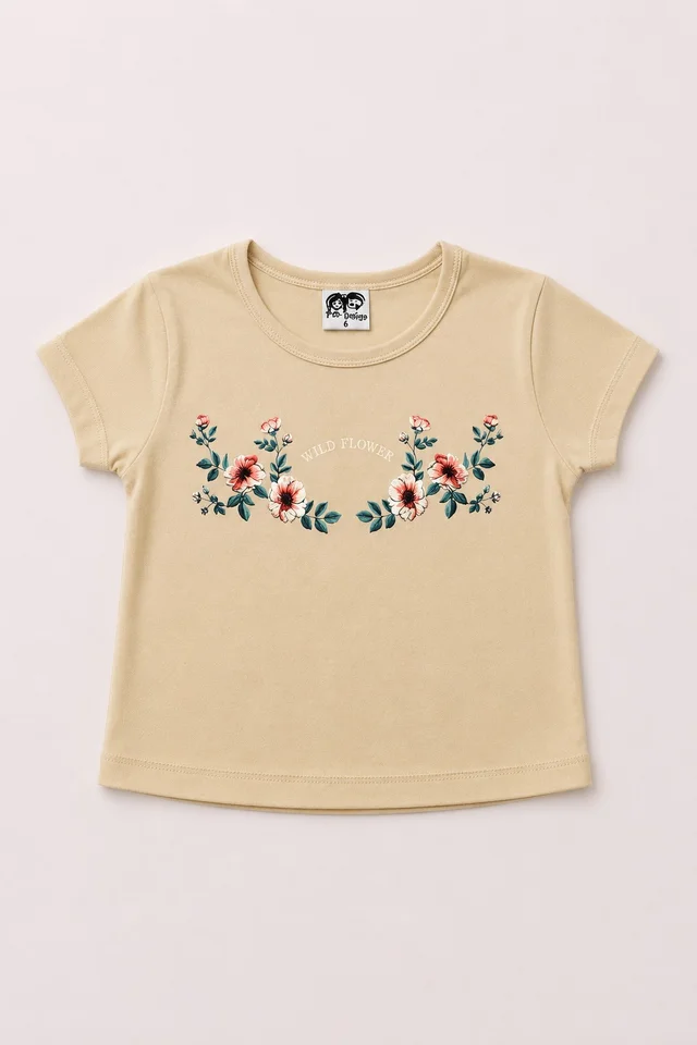 Remera Manga Corta Wild Flower Teens