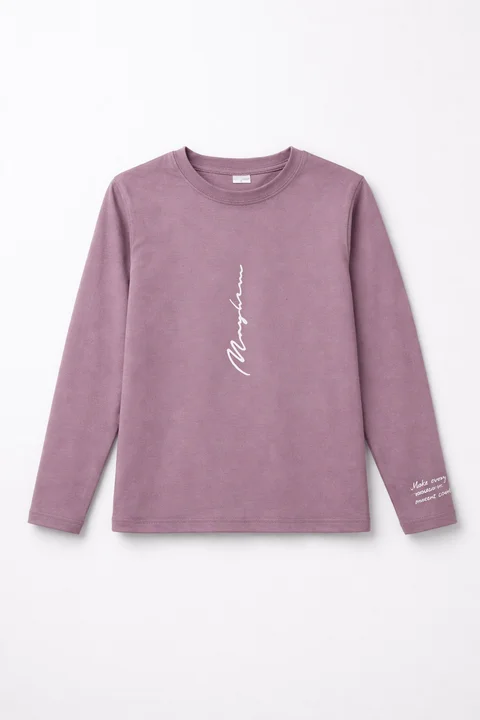 Remera manga larga de varon con estampa en frente y manga