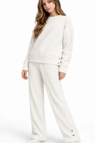 Conjunto de lanilla teen de buzo y pantalón con botones en combinación - Vista 1