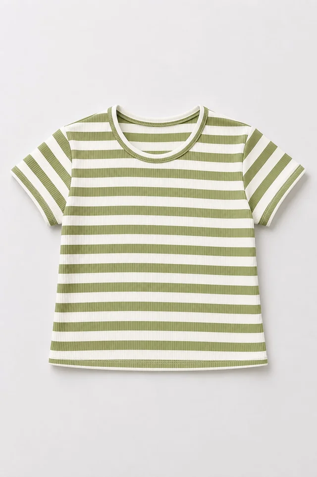 Remera Manga Corta Rayada Kids