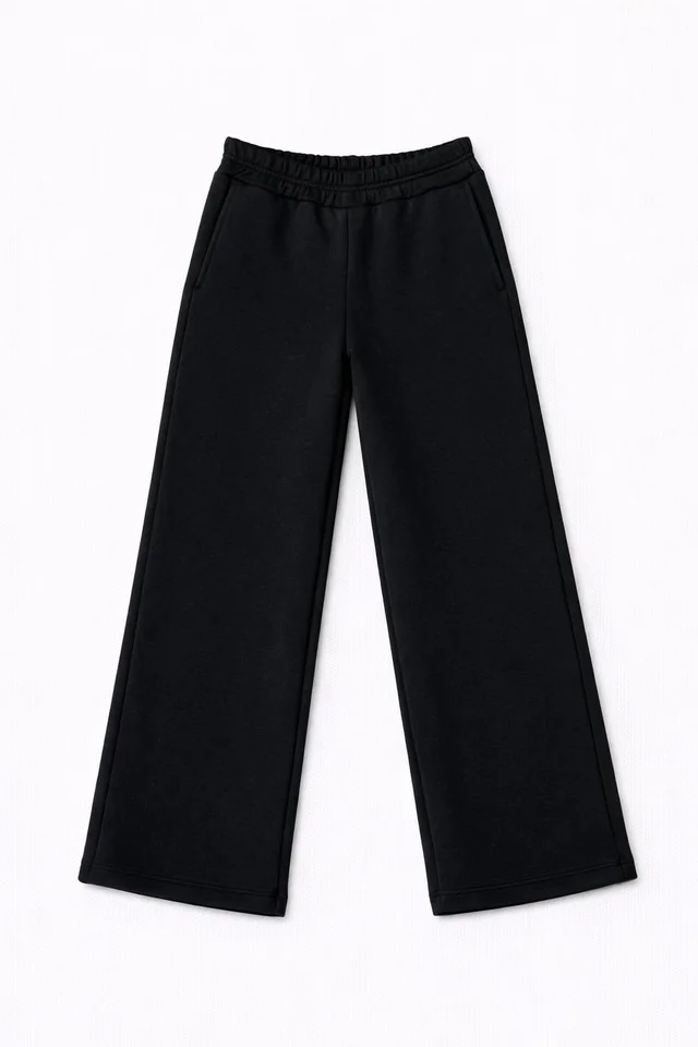 Pantalon de teen de friza liso recto
