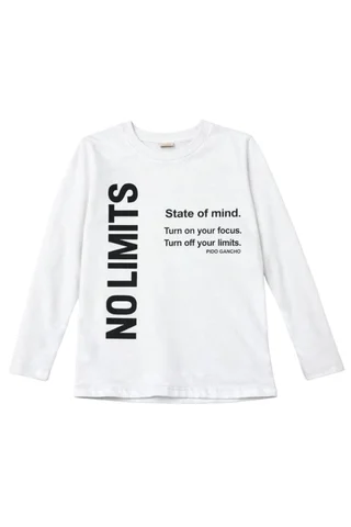 Remera manga larga de varón con estampa vertical en frente ¨no limits¨ - Vista 5