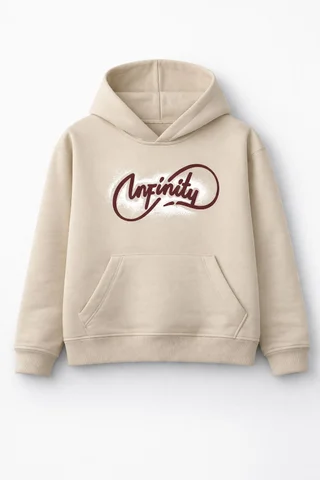 Buzo teen de friza oversize con hombros caidos, con capucha y estampa “infinity” - Vista 6