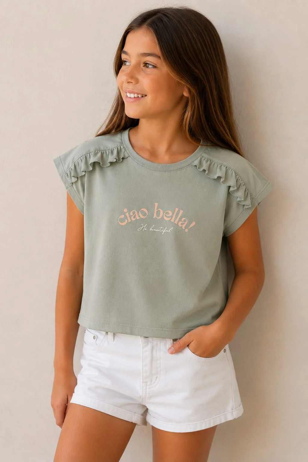 Remera Manga Corta Ciao Bella Kids