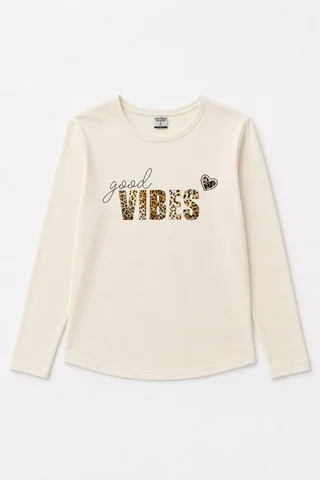 Remera manga larga Good Vibes Kids - Vista 5
