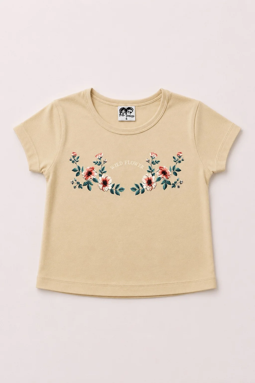 Remera Manga Corta Wild Flower Kids