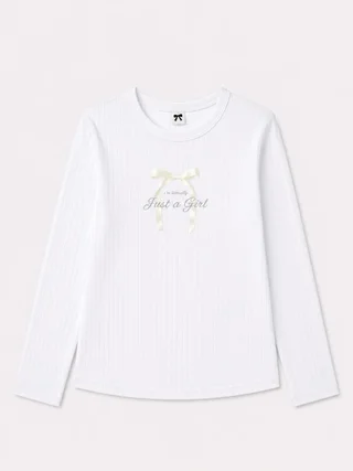 Remera manga larga Just a Girl Kids - Vista 2