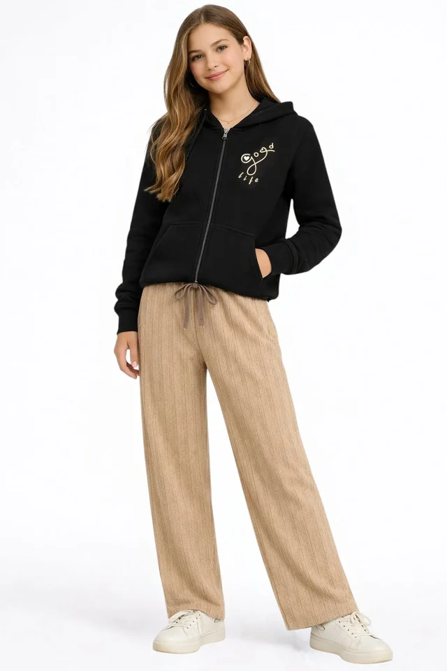 Pantalon teen de morley diesel recto, gamuzado con elastico y cordon