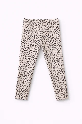 Calza niña de algodón con lycra estampada animal print - Vista 3