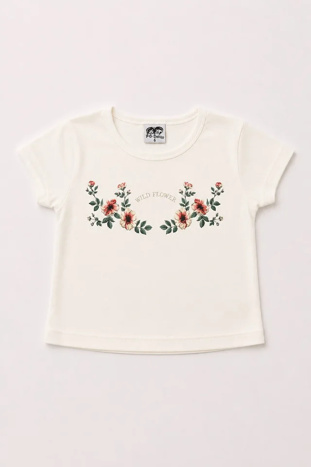 Remera Manga Corta Wild Flower Kids