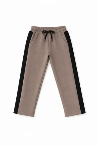 Pantalon de friza teen recto con guarda lateral combinada - Vista 2
