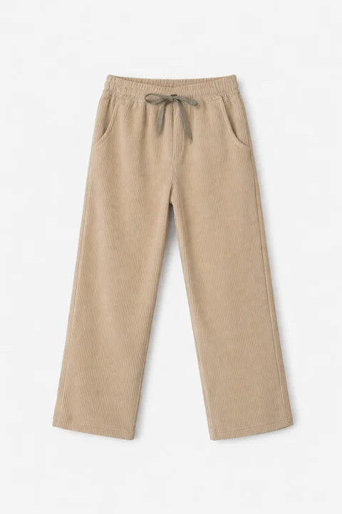 Pantalón de corderoy recto Infantil con cintura elastizada y cordon ajustable