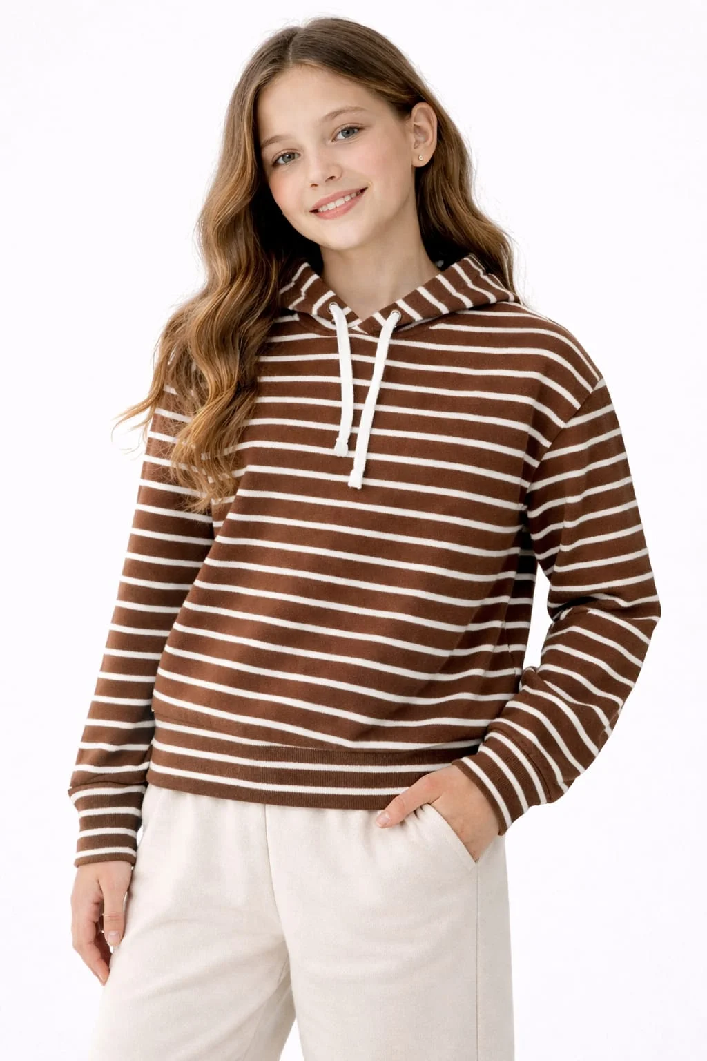 Buzo Rayado con capucha Kids niña