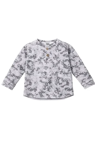 Buzo infantil de friza estampado camuflado con botones de coco - Vista 3