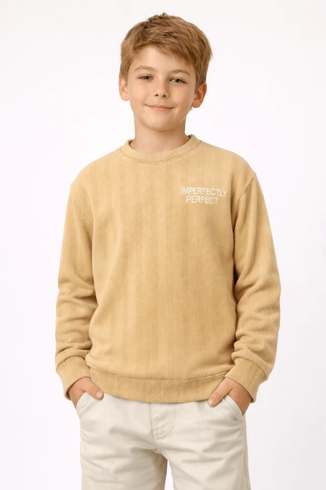 Buzo de niño de morley diesel gamuzado con bordado 