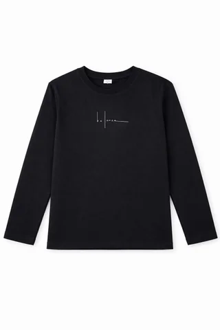 Remera manga larga de niño con estampa delicada en frente ¨balance¨ - Vista 4