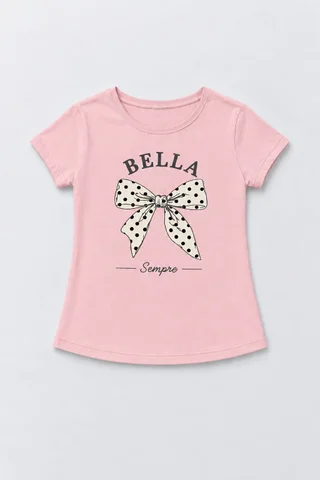 Remera Manga Corta Moño Lunares Kids - Vista 5