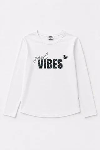 Remera manga larga Good Vibes Kids - Vista 3