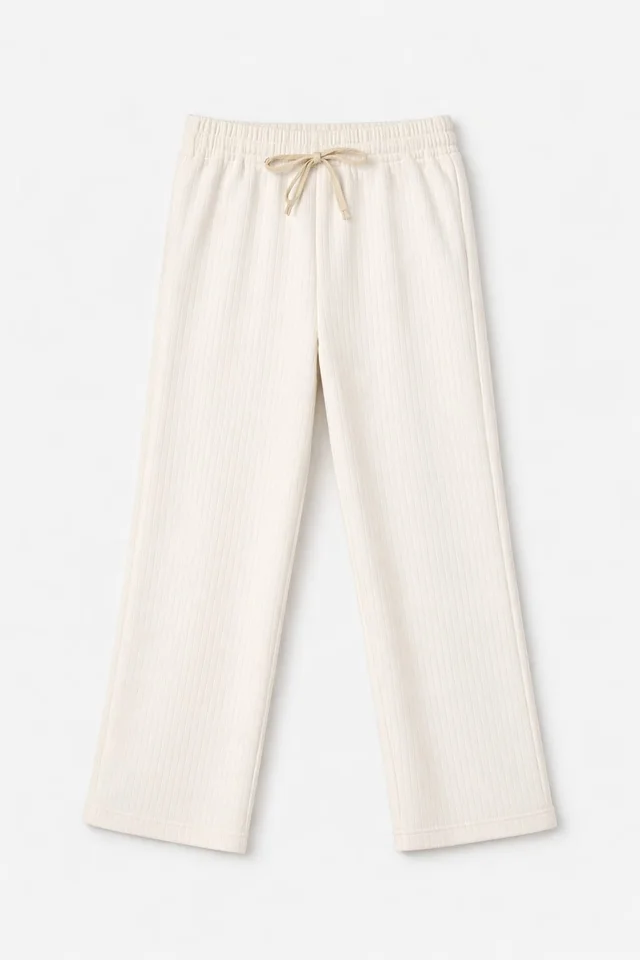 Pantalon de niña de morley basta ancha recto tipo gamuzado