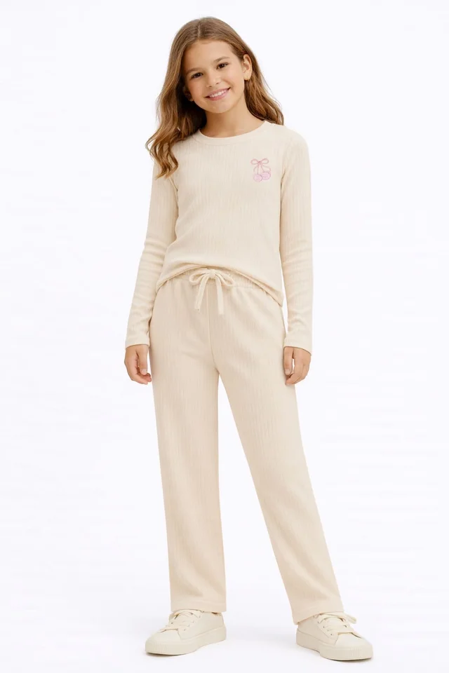 Conjunto niña de morley ancho suave de remera y pantalón 