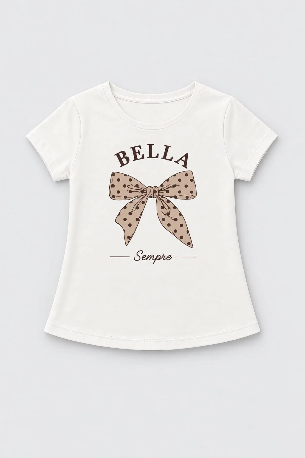 Remera Manga Corta Moño Lunares Kids