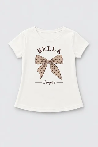 Remera Manga Corta Moño Lunares Kids - Vista 2