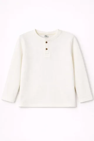 Buzo Infantil de Lanilla con Botones y Bordado en Espalda, tipo sweater - Vista 6