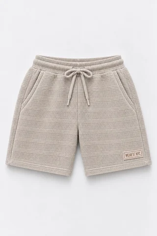 Bermuda Waffle Aplique Kids - Vista 4