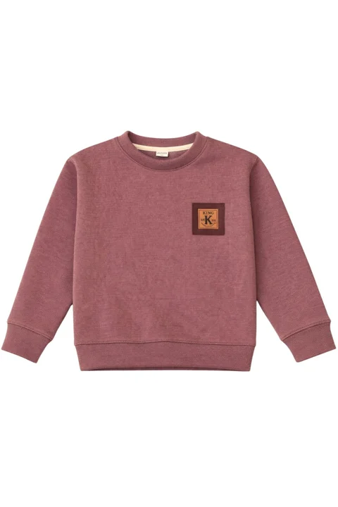 Buzo teen de darlon morley con interior de patagonia, bien abrigado, con aplique combinado