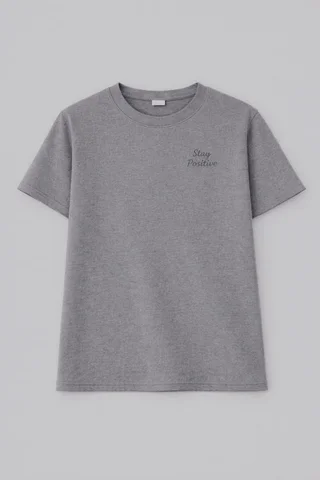 Remera de teen varon manga corta lisa con bordado  al tono - Vista 6