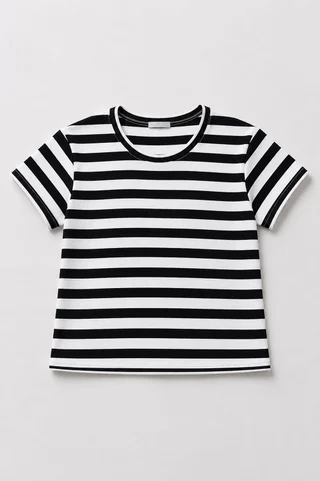 Remera Manga Corta Rayada Teens - Vista 2