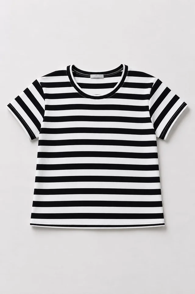 Remera Manga Corta Rayada Teens