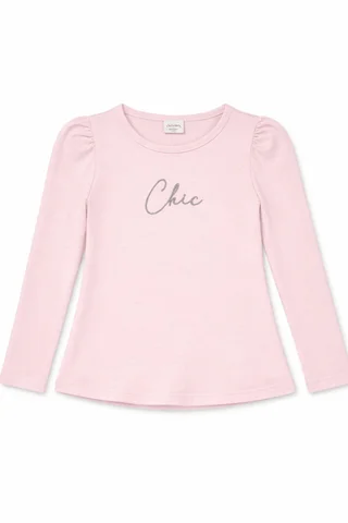 Remera manga larga de niña con manga princesa y bordado ¨chic¨ - Vista 6