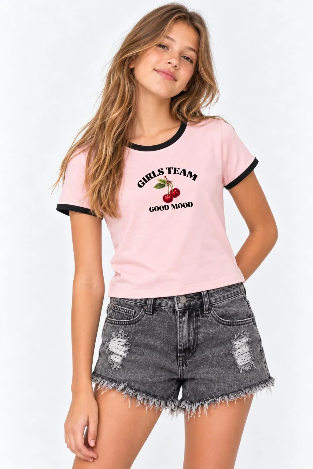 Remera Manga Corta Cherry Teens