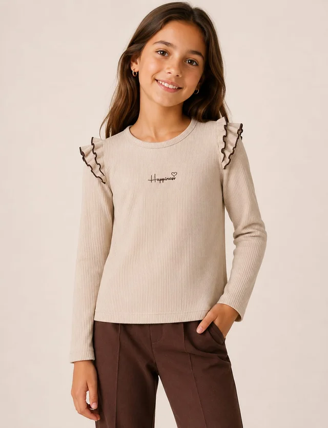 Remera manga larga Happiness Kids