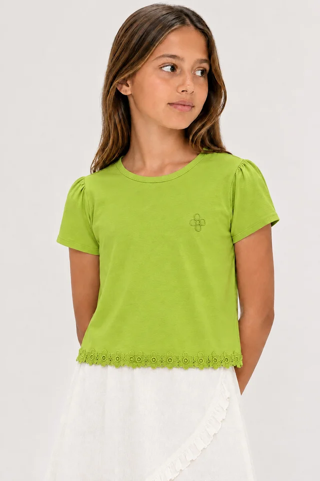 Remera Manga Corta Florcitas Kids