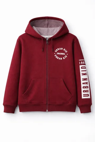 Campera de friza teen con estampa en frente y manga - Vista 2