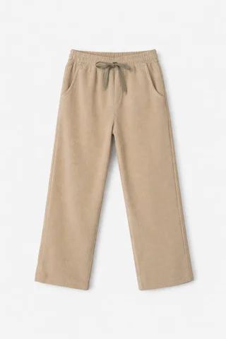 Pantalón de corderoy recto Infantil con cintura elastizada y cordon ajustable - Vista 4