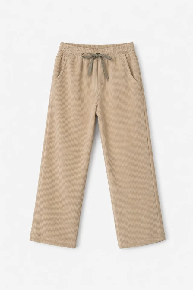Pantalón de corderoy recto Infantil con cintura elastizada y cordon ajustable