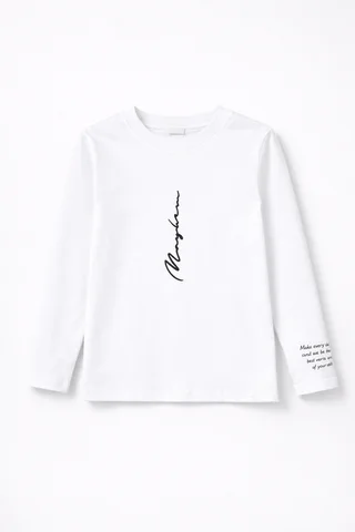 Remera manga larga de varon con estampa en frente y manga - Vista 3