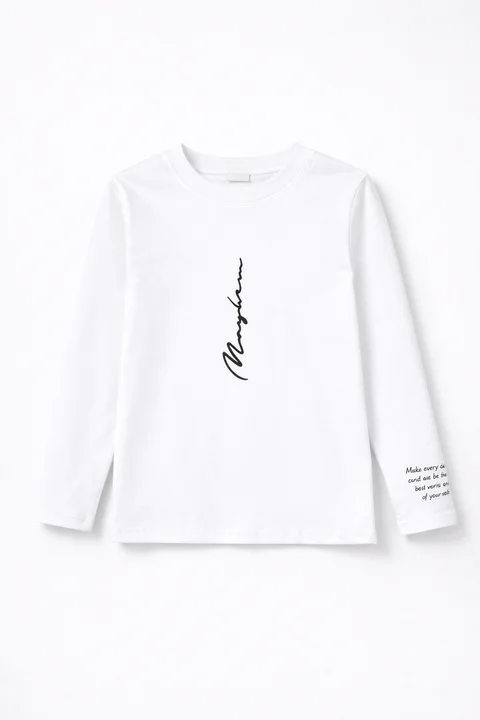 Remera manga larga de varon con estampa en frente y manga